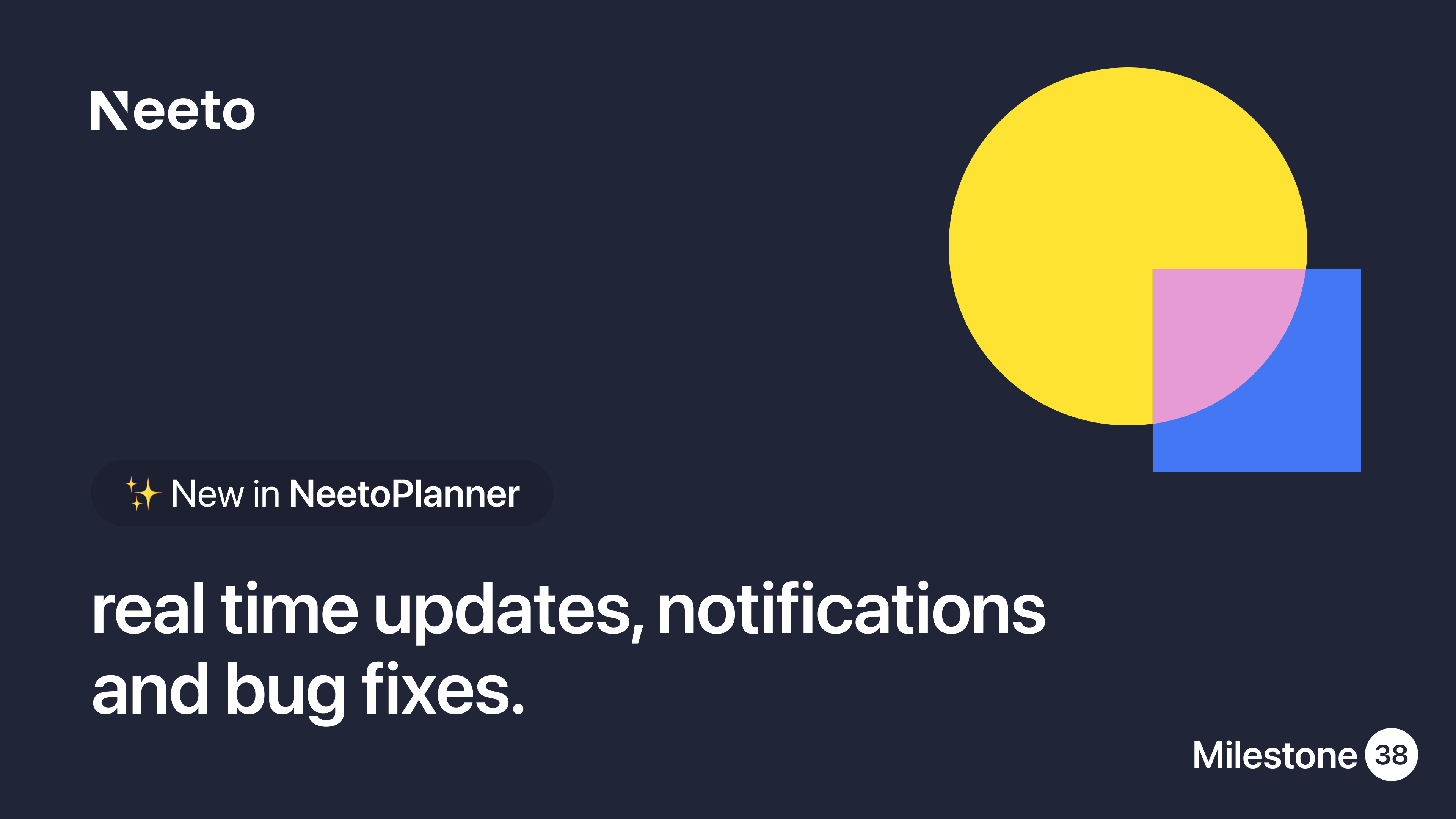 Milestone M38 - real time updates, notifications and bug fixes