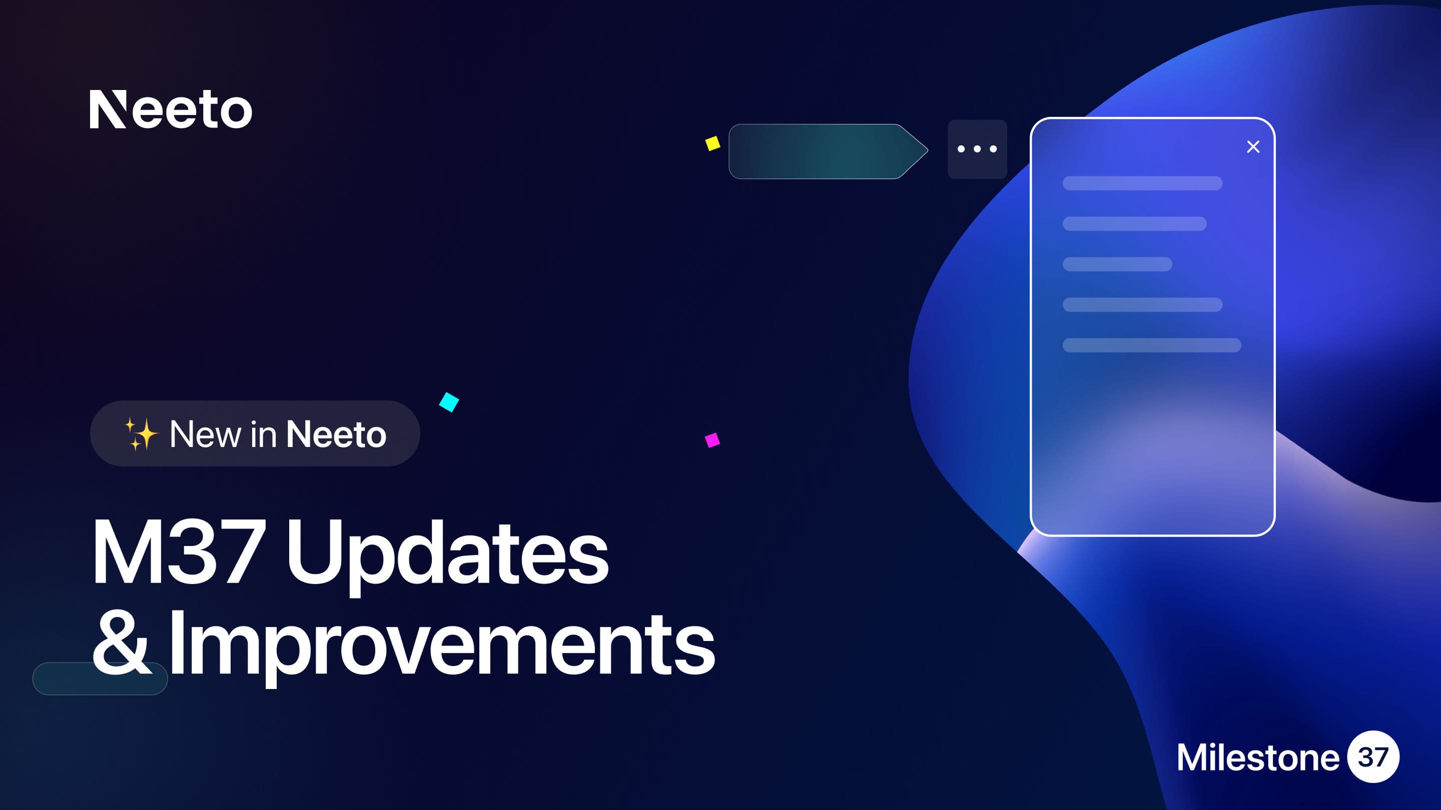 Milestone M37 – Smarter scheduling, volume graph, billing module revamp, UI improvements, and more